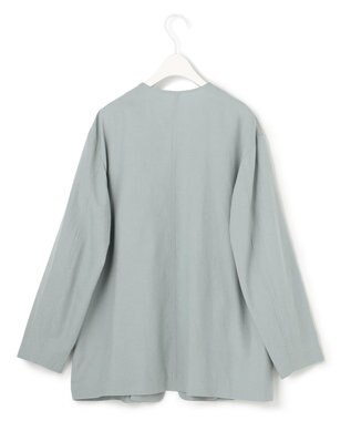 ICB 【洗える】 Unleash ノーカラージャケット ジェイドグレー系