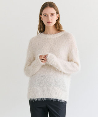 BEIGE， WERNER / ファンシーヤーンヘアリーニットプルオーバー