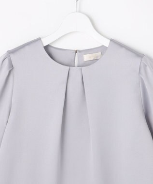 ANY SIS 【2WAY】サテン ブラウス ライトグレー