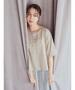 earth music&ecology ＣＡＮＮＥＳ　ショートＴ Beige