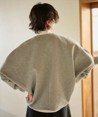 #Newans 【洗濯機可能/セットアップ】コクーンシルエットエアリープルオーバー トップグレー