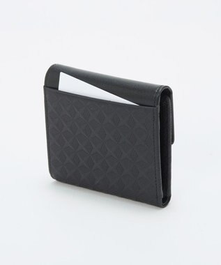 TOPKAPI 【TREASURE TOPKAPI】スムースレザー 幾何柄 二つ折り財布 ブラック
