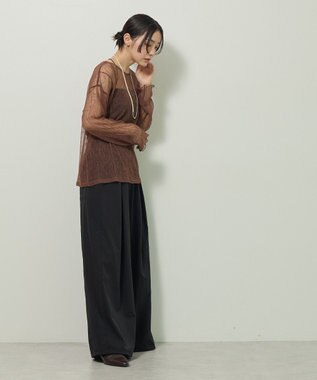 Green Parks シアークラッシュプルオーバー Brown