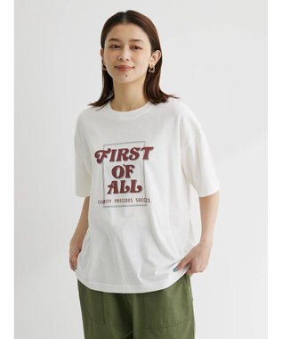 Green Parks ウ゛ィンテージプリントボックスＴシャツ Off White