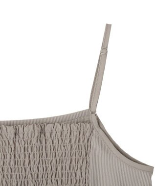 AMERICAN HOLIC 【2点セット】ナイロンAラインワンピース+キャミソール Grayish Khaki