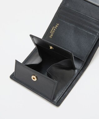 TOPKAPI 【TREASURE TOPKAPI】スムースレザー 幾何柄 二つ折り財布 ブラック