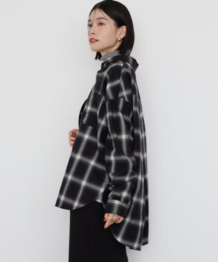 AMERICAN HOLIC バックタックチェックビエラシャツ Black