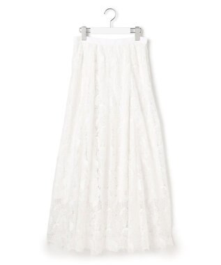 23区 【GOLD LABEL】BROCHEレース フレアスカート ホワイト系