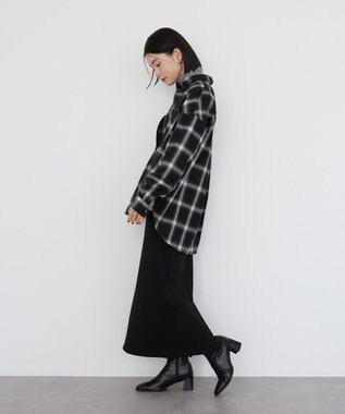 AMERICAN HOLIC バックタックチェックビエラシャツ Black