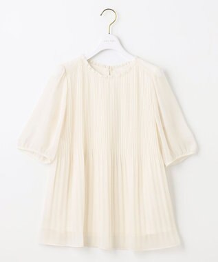 ANY SIS S 【洗える】エアリープリーツ ブラウス オフホワイト