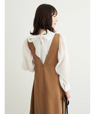 Green Parks ・ＥＬＥＮＣＡＲＥ　ＤＵＥ　バックリボンブラウス Off White