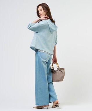 J.PRESS LADIES 【冷房対策に】ラッセルレース パーカー ダルブルー系