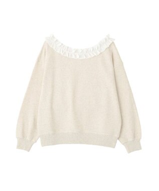 earth music&ecology フリルオフショルウラケスウェット