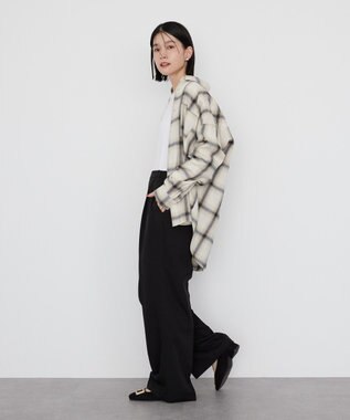 AMERICAN HOLIC バックタックチェックビエラシャツ Ivory