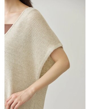 AMERICAN HOLIC リネンブレンドニットベスト Light Beige