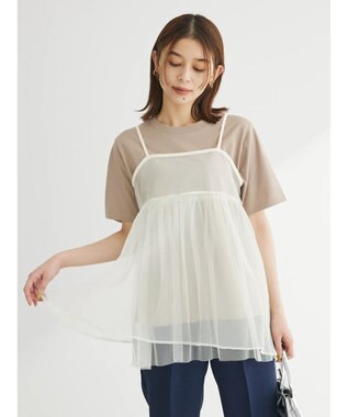 Green Parks リバーシブルチュールビスチェ