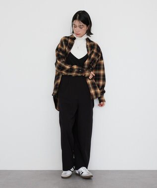 AMERICAN HOLIC バックタックチェックビエラシャツ Camel