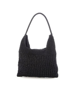 UNBILLION カシュカシュ cachecache / メタリックコード柄編みワンハンドルトート ブラック