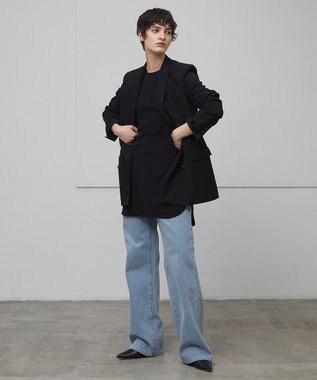 BEIGE， 【洗える】BROIS / ロング丈カットソー Black