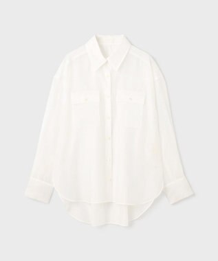 GRACE CONTINENTAL マットシアーシャツ ホワイト
