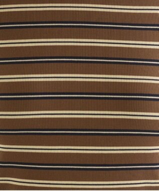 WEGO 【ANGIE VINTAGE】カップ付きマルチボーダータンク ブラウンボーダー