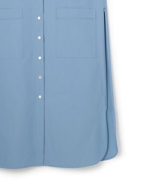 uncrave コットンクロスプレーン シャツワンピース サックス