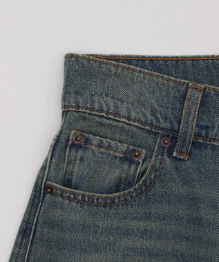 WEGO ダメージワイドデニムパンツ デニム淡加工色