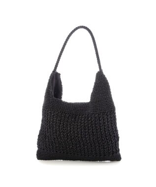 UNBILLION カシュカシュ cachecache / メタリックコード柄編みワンハンドルトート ブラック