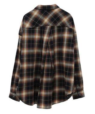 AMERICAN HOLIC バックタックチェックビエラシャツ Camel