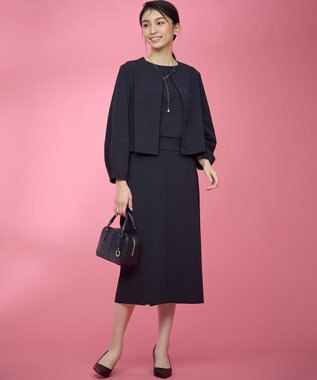 組曲 【KUMIKYOKU NAVY】コンフォータブルアムンゼン ドルマンブラウス ネイビー系