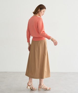 YECCA VECCA プリーツMIXフレアスカート Beige