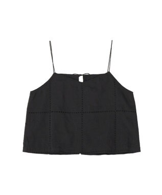 Green Parks 前後２ＷＡＹレース刺繍ビスチェ Black