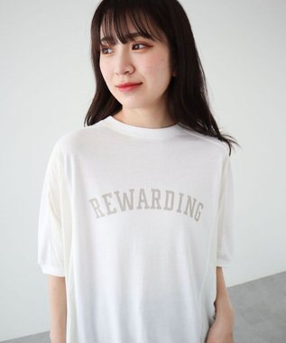 Green Parks ナイロンドッキングロゴチュニック Ecru