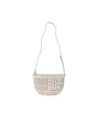 genten セイル カットワーク　ショルダーバッグ オフホワイト