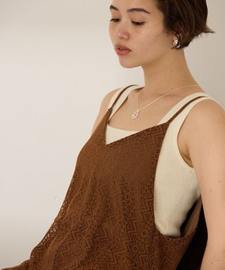 AMERICAN HOLIC レースキャミサロペット【WEB限定カラー有り】 Brown
