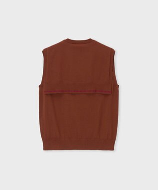Paul Smith スリーブデザイン ノースリーブニット ブラウン