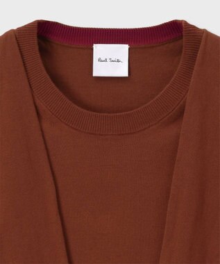 Paul Smith スリーブデザイン ノースリーブニット ブラウン