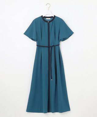 ANY SIS 【UVケア・ストレッチ・洗える】2WAYジョーゼットジャージー ワンピース グリーン