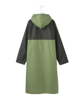 MOONBAT EDWIN(エドウィン) バイカラー  レインロングコート オリーブグリーン