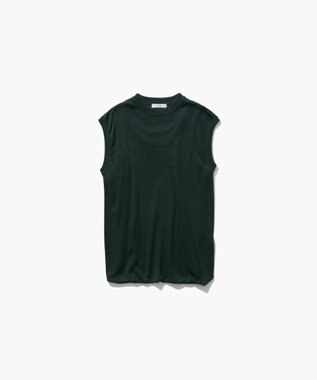 ATON SILK BLENDED CIRCULAR RIB | フィットレイヤードタンクトップ GREEN