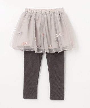 ANY KIDS チュールスカッツ ミルクティー×チャコール