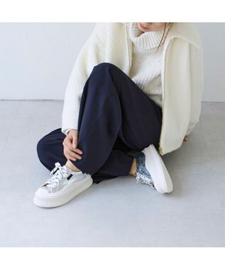 MODE ET JACOMO <carino>デザインソールスニーカー シルバー