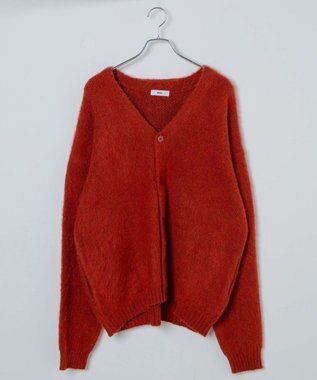 WEGO モヘアライクBIGカーディガン ダークオレンジ