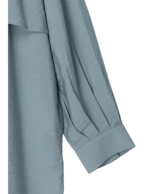 AMERICAN HOLIC バンドカラーフリルシャツチュニック Sax