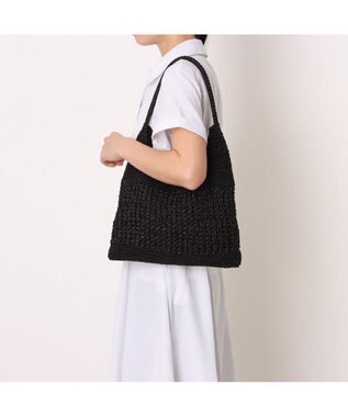 UNBILLION カシュカシュ cachecache / メタリックコード柄編みワンハンドルトート