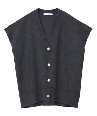 AMERICAN HOLIC フレンチスリーブＶネックニットカーディガン Charcoal Gray