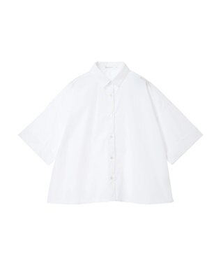 AMERICAN HOLIC イージーケア５分袖バックタックシャツ Off White