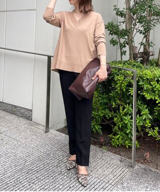 UNFILO L イージーパンツ テーパード ブラック系