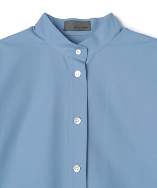 uncrave コットンクロスプレーン シャツワンピース サックス