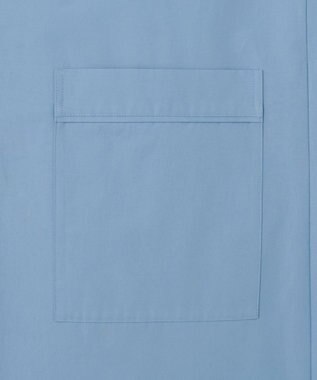 uncrave コットンクロスプレーン シャツワンピース サックス